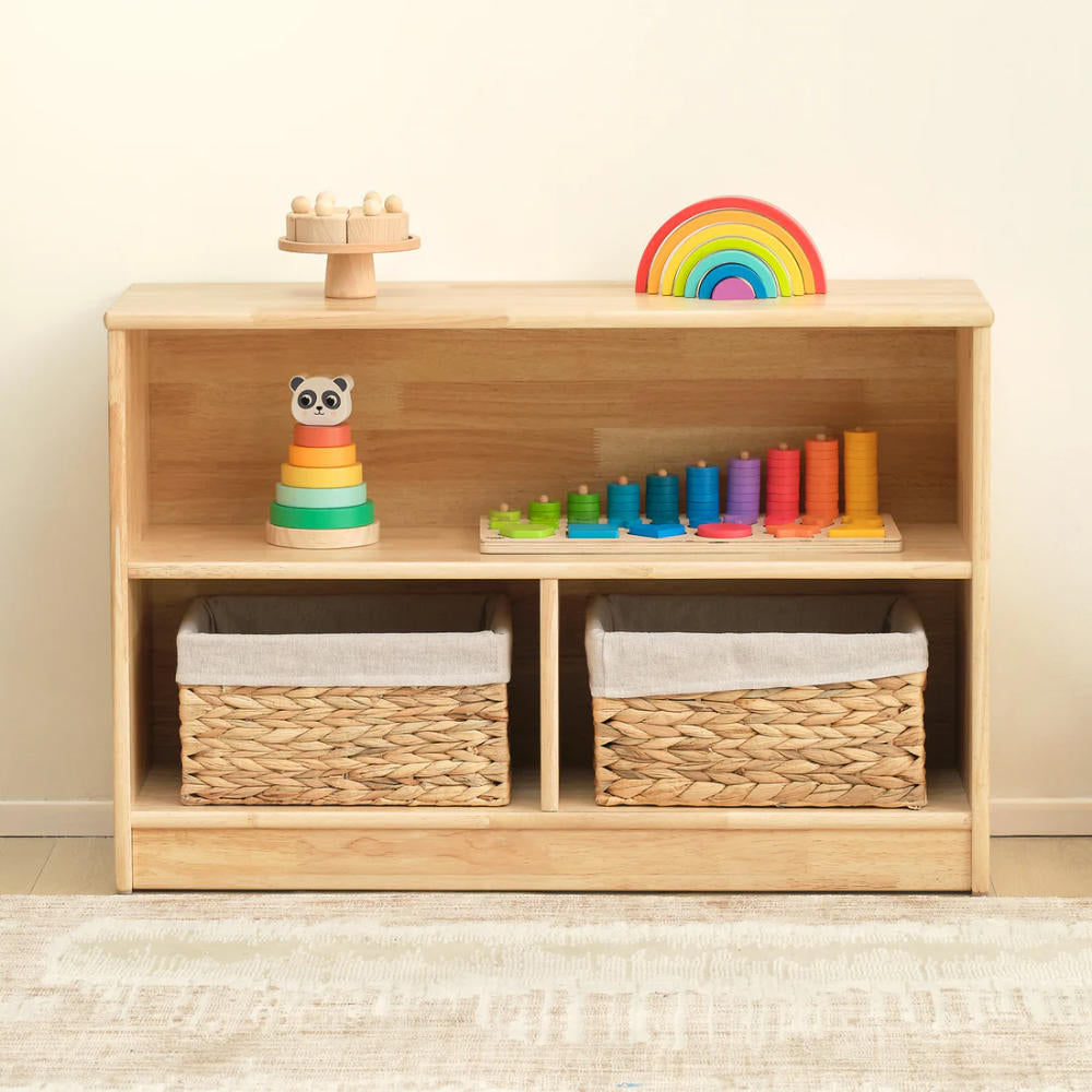 Wooden Shelf and Toy Storage for Kids Room: Rubber wood 60x90cm