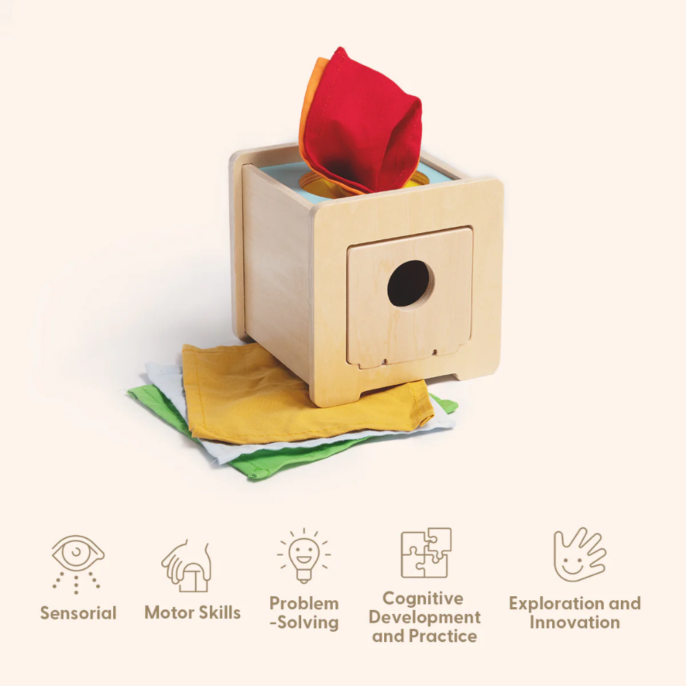 TookyToy - Montessori Activity Box The Sensory Baby Playset - 0-6 Months