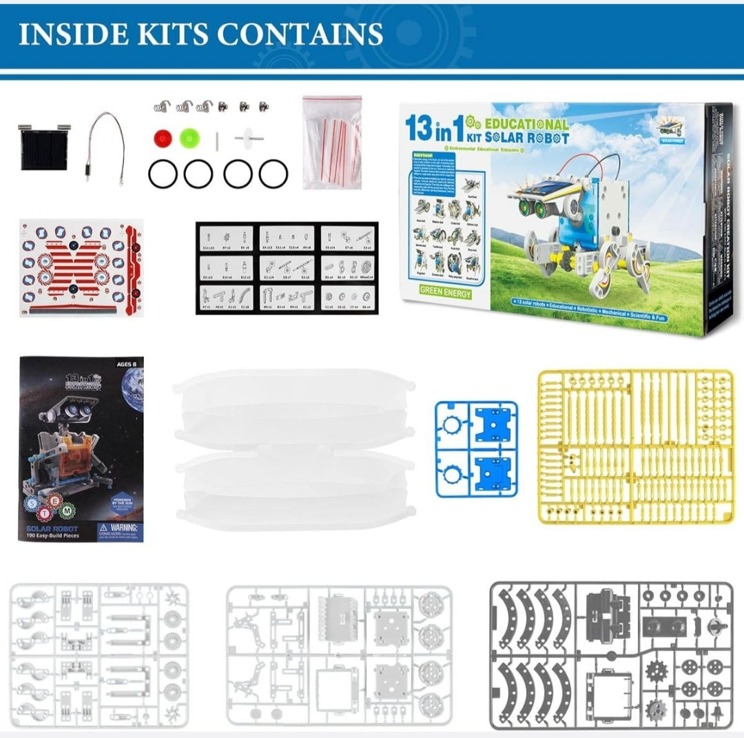 13-in-1 STEM Projects Solar Robot Toy for Kids Science Educational Toys