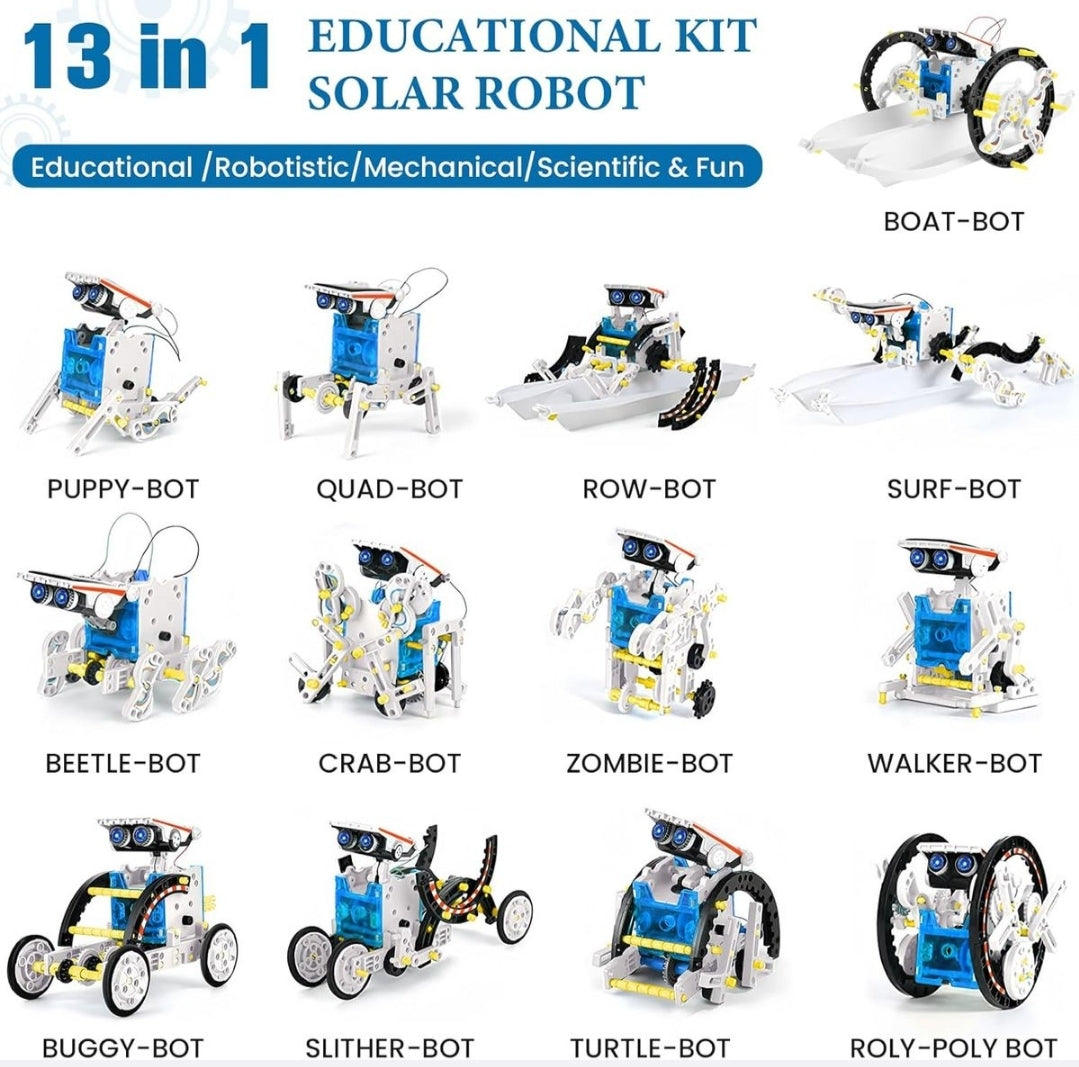 13-in-1 STEM Projects Solar Robot Toy for Kids Science Educational Toys